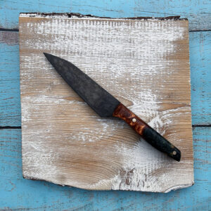 4" Paring knife with black maple and bronze resin handle