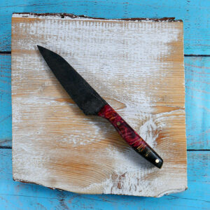 4-Zoll-Schälmesser mit Griff aus rotem und schwarzem Ahornmaserholz