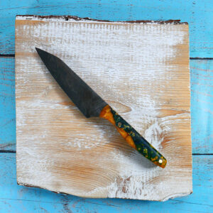 green and gold resin paring knife