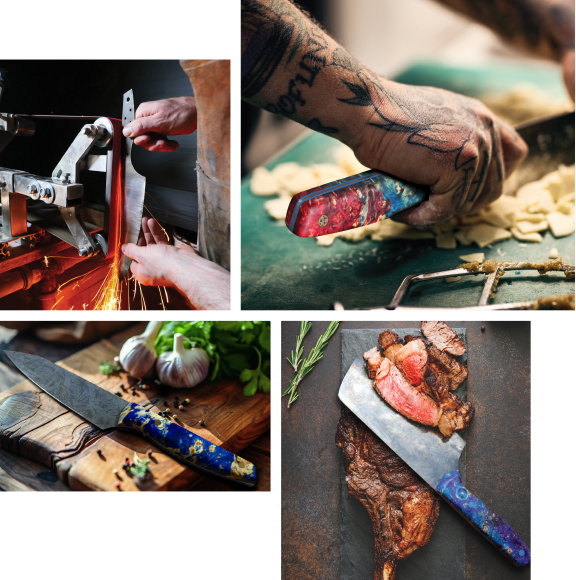 collage of kitchen knife images